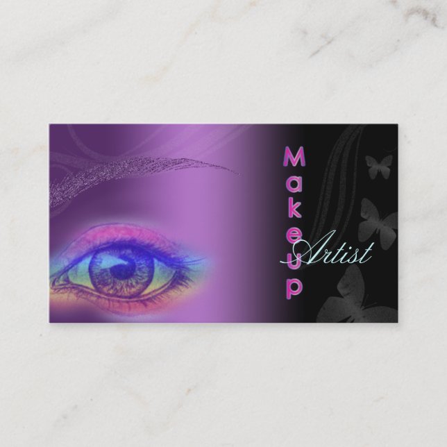 Makeup artist business cards (Front)