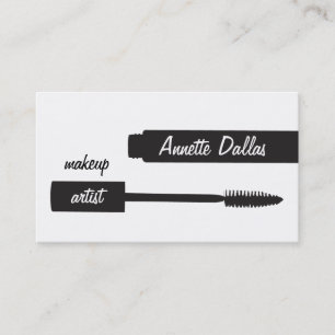 Makeup artist business cards black-white