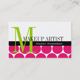 Makeup Artist Business Cards Hot Pink