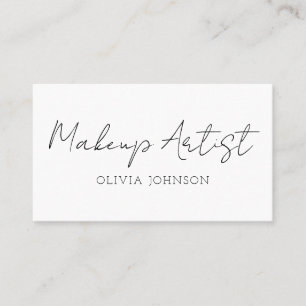 Makeup Artist Business Cards Signature Script