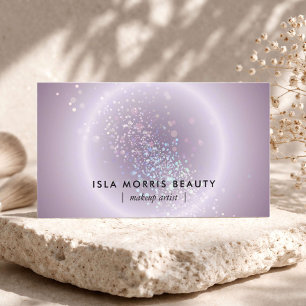 Makeup Artist Celestial Glow Modern Soft Lavender Business Card