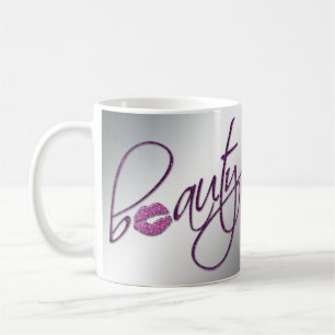 Makeup Artist Coffee Mug Cosmetologist Pink Lips