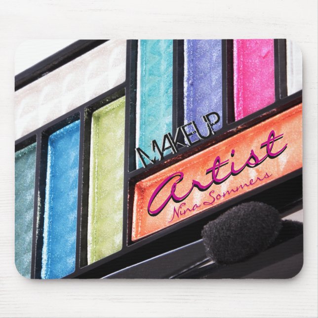 Makeup Artist Colourful Eyeshadow Palette Mouse Pad (Front)