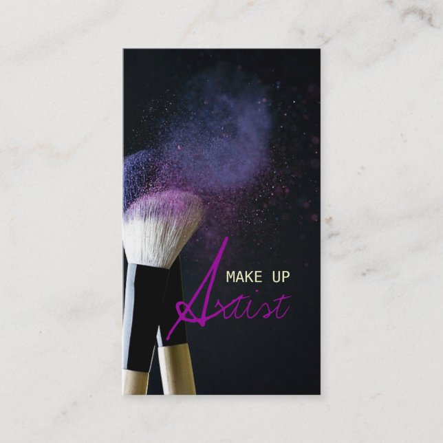 MakeUp Artist , Cosmetologist, Beauty, Salon Business Card (Front)