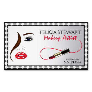 Makeup Artist Cosmetologist Business Card Magnets