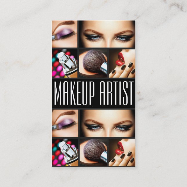 Makeup Artist Cosmetologist Nails Beauty Salon Business Card (Front)