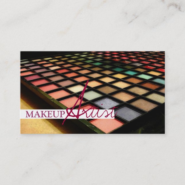 Makeup Artist, Cosmetology Business Card (Front)