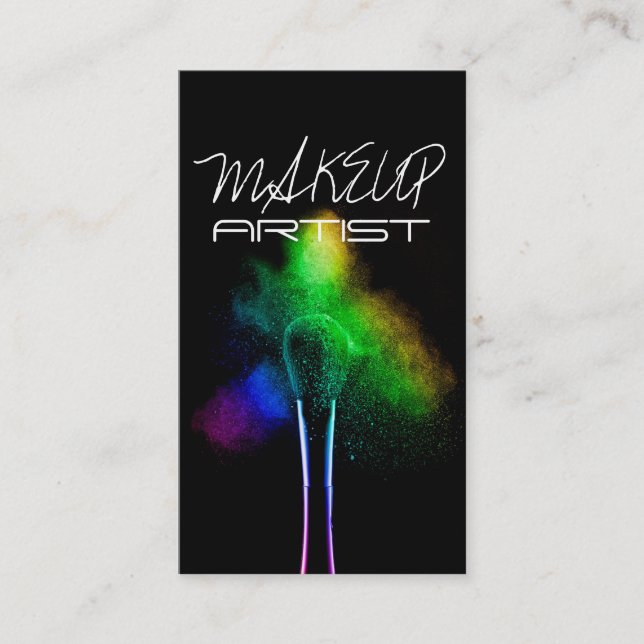 MakeUp Artist, Cosmetology, Salon Business Card (Front)