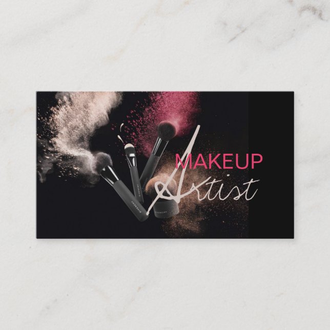 MakeUp Artist, Cosmetology, Salon Business Card (Front)