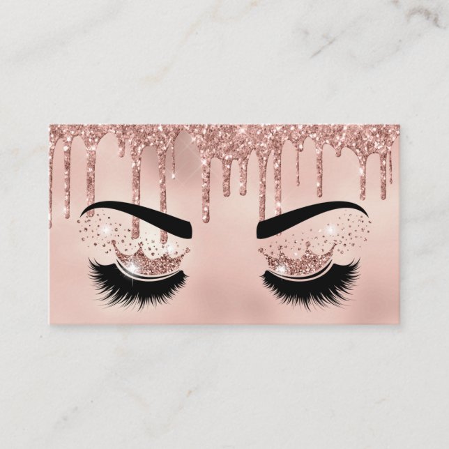 Makeup artist Crown Lashes Beauty Salon Extension Business Card (Front)