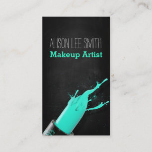 Makeup Artist/Cyan Lipstick Business Card