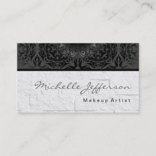 Makeup Artist Damask Wall Pattern Business Card