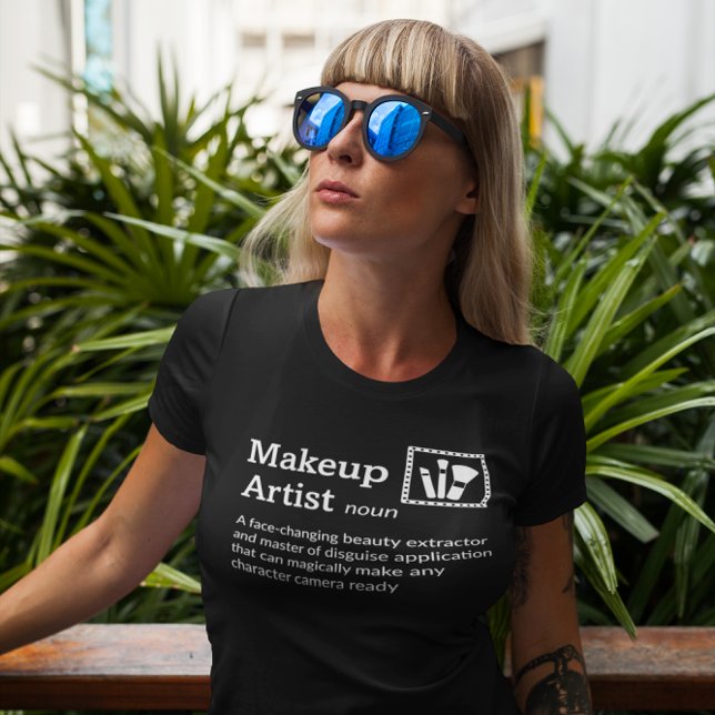 Makeup Artist Definition Dark Mode - Film Crew T-Shirt (Creator Uploaded)