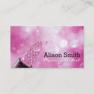 Makeup Artist/Diamonds Lipstick Business Card