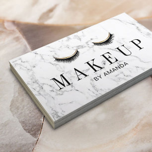 Makeup Artist Elegant Marble Beauty Salon Business Card