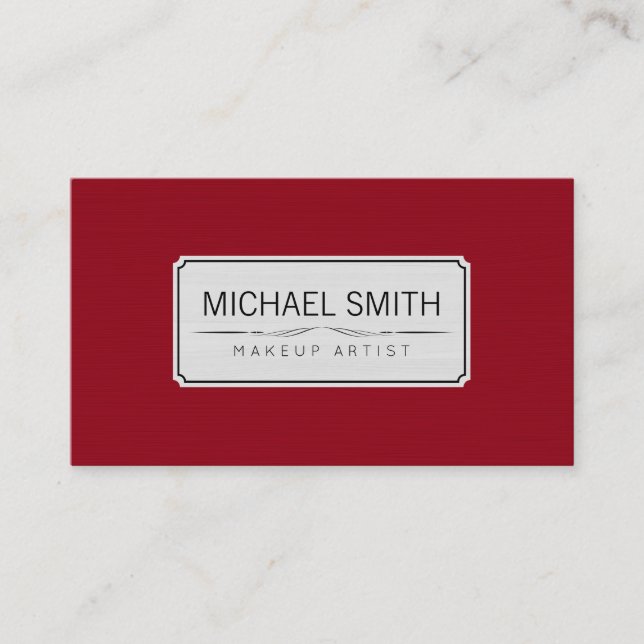 Makeup Artist Elegant Modern Brick Colours Business Card (Front)