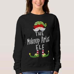 Makeup Artist Elf Group Christmas Pajama Party Sweatshirt