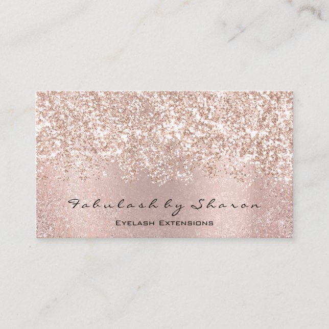 Makeup Artist Event Beauty Blogger Glitter Lux Business Card (Front)