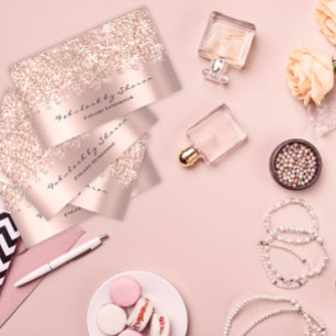 Makeup Artist Event Beauty Blogger Glitter VIP Business Card