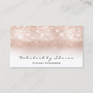 Makeup Artist Event Beauty Blogger Glitter White Business Card