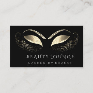 Makeup Artist Event Lash Fuchsia Gold Black Spark Appointment Card