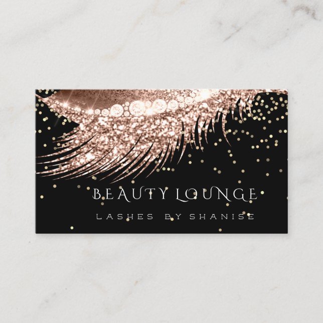 Makeup Artist Event Lashes Stylist Rose Champai Appointment Card (Front)