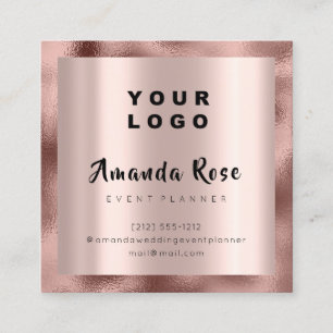 Makeup Artist Event Planner Rose Eyelashes Logo Appointment Card