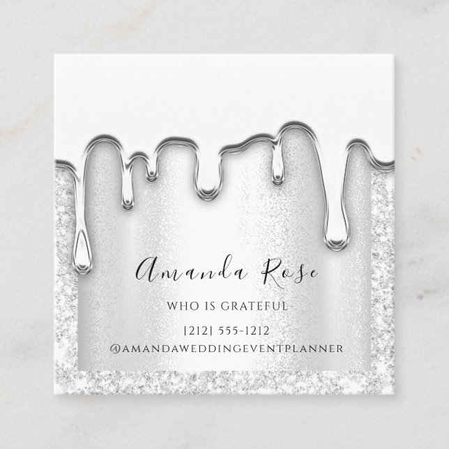 Makeup Artist Event Planner Silver Grey Passion Appointment Card (Front)