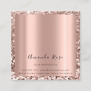 Makeup Artist Event Rose Gold Appointment Card