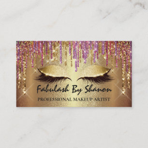 Makeup Artist Event Wedding Planner Eyelash Purple Business Card
