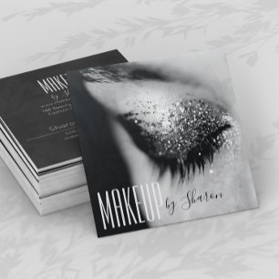 Makeup Artist Eye Black & White Business Card