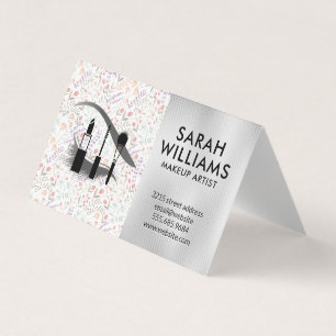 Makeup Artist Eye Lashes Flowers in Bloom Business Card