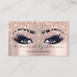 Makeup Artist Eyebrow Lash Glitter Drip Spark Blus Business Card