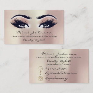 Makeup Artist Eyebrows Lashes Pink Aesthetician Business Card
