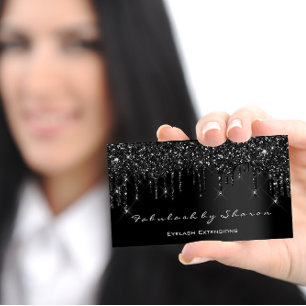 Makeup Artist Eyelash Black Drips Professional Business Card