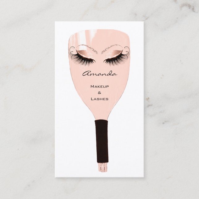 Makeup Artist Eyelash Extension Hair Stylist Face Business Card (Front)