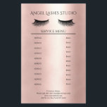 Makeup Artist Eyelash Extensions beidseitig Flyer<br><div class="desc">Maskenbildner-Kosmetiker- Eyelash Extensions-Flyer-Preisliste in Rose-Goldfarben. Über " weiteres personalisieren" können Sie Schriftart,  Farbe,  Position etc. individuell wählen und verändern.
Bei diesem Produkt werden keine Goldpartikel / Glitzer verwendet,  Rose-Gold ist nur der Farbton.</div>