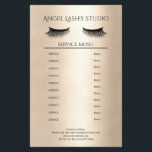Makeup Artist Eyelash Extensions beidseitig Flyer<br><div class="desc">Maskenbildner-Kosmetiker- Eyelash Extensions-Flyer-Preisliste in Goldfarben. Über " weiteres personalisieren" können Sie Schriftart,  Farbe,  Position etc. individuell wählen und verändern.
Bei diesem Produkt werden keine Goldpartikel / Glitzer verwendet,  Gold ist nur der Farbton.</div>
