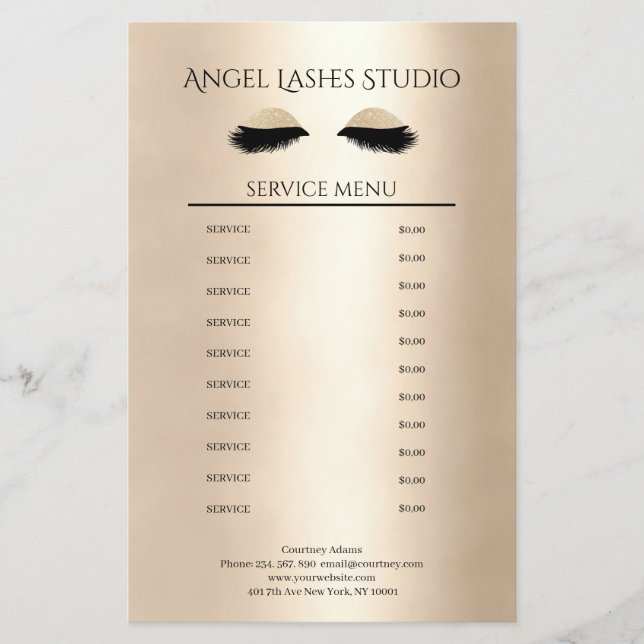 Makeup Artist Eyelash Extensions Flyer (Front)
