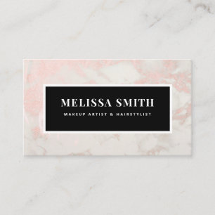 Makeup Artist Eyelash Lashes Glitter Drips Rose Business Card