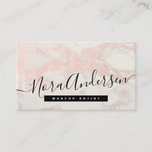 Makeup Artist Eyelash Lashes Glitter Pink Rose Business Card