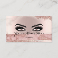 Makeup Artist Eyelash Lashes Glitter Rose script