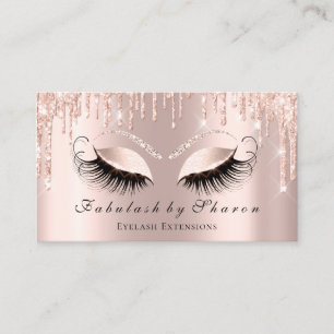 Makeup Artist Eyelash Sparkly Eyes Glitter Drips Business Card