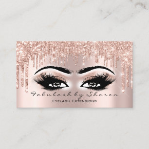 Makeup Artist Eyes Lashes Glitter Drip Blush Spark Business Card