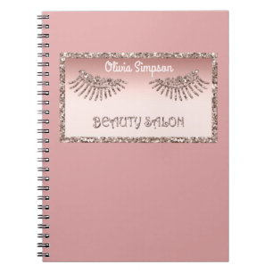Makeup Artist Eyes Lashes Glitter Drips Spark Beau Notebook