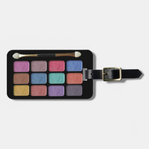 Makeup artist eyeshadows palette digital design luggage tag