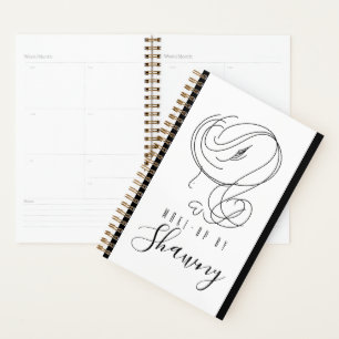Makeup Artist Feminine Line Art Woman Hand Drawn Planner