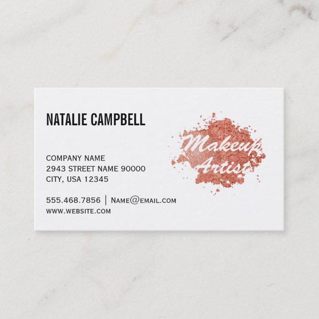 Makeup Artist / Foundation Business Card (Front)