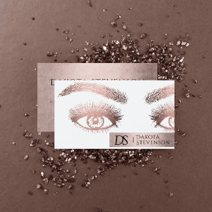 Makeup Artist   Glamourous Copper Rose Gold Business Card