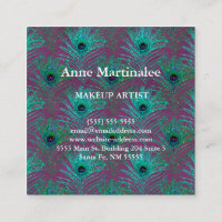 Makeup Artist Glitter Peacock Feather